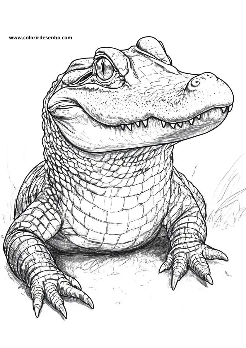 Printable Alligator Coloring Pages 11