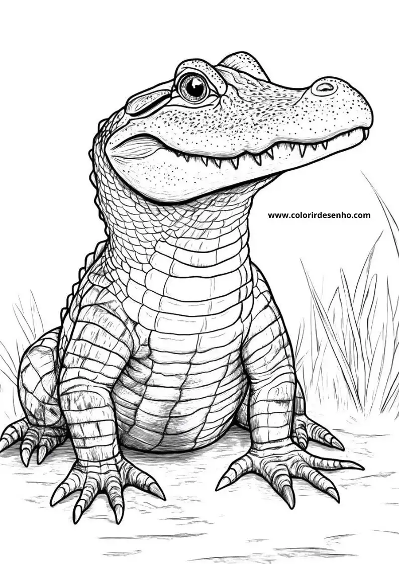 Printable Alligator Coloring Pages 12
