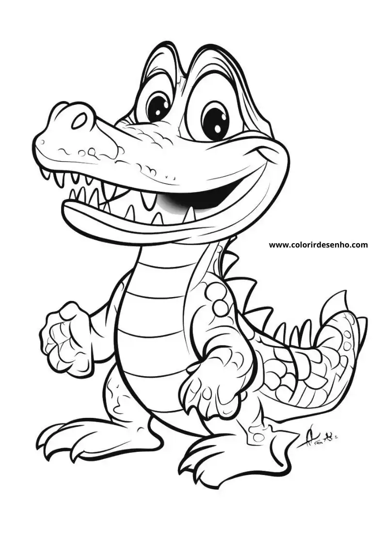 Printable Alligator Coloring Pages 15