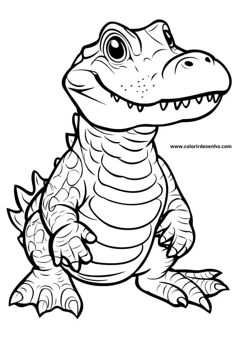 Printable Alligator Coloring Pages 2