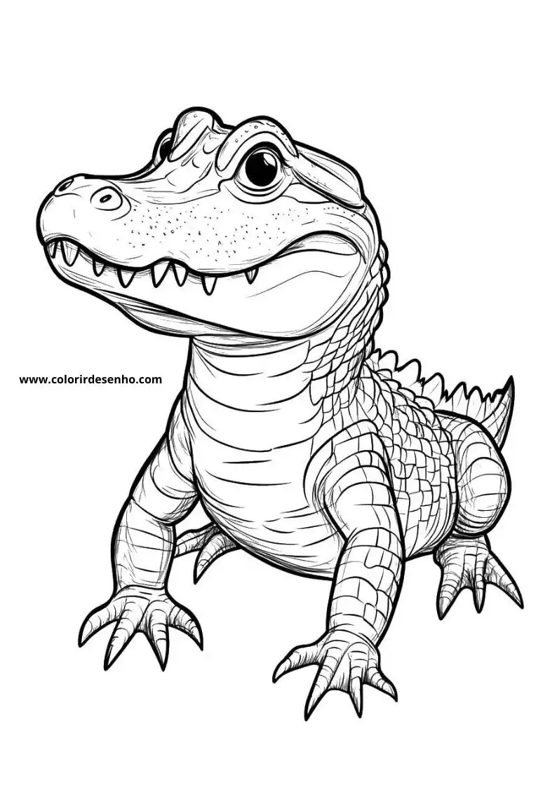 Printable Alligator Coloring Pages 3