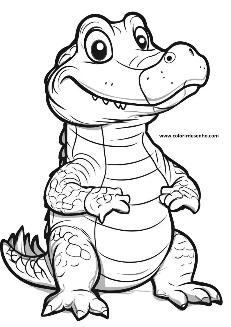 Printable Alligator Coloring Pages 4