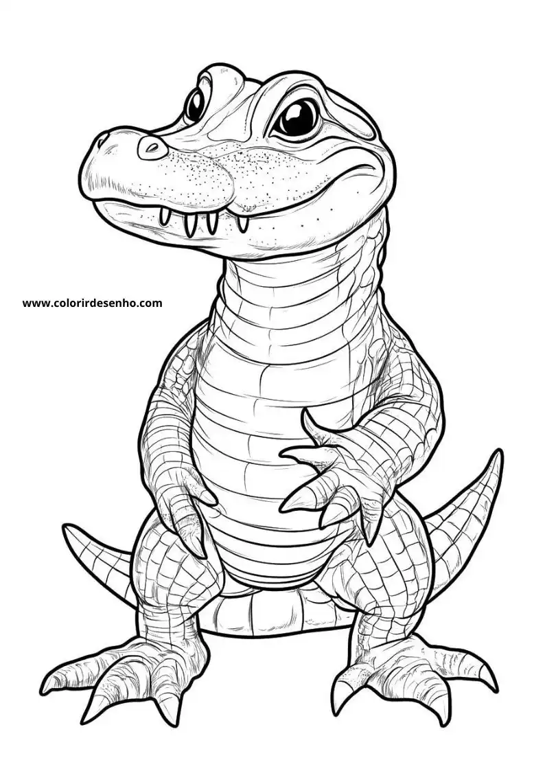 Printable Alligator Coloring Pages 6