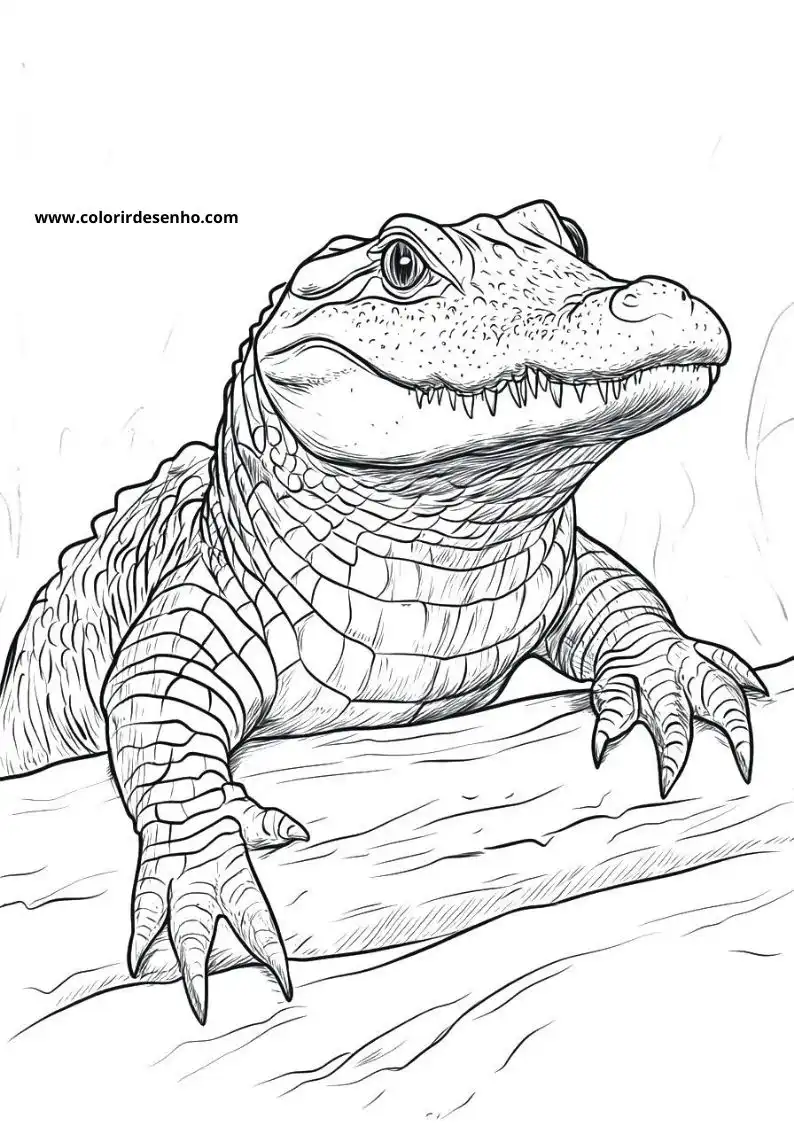 Printable Alligator Coloring Pages 7