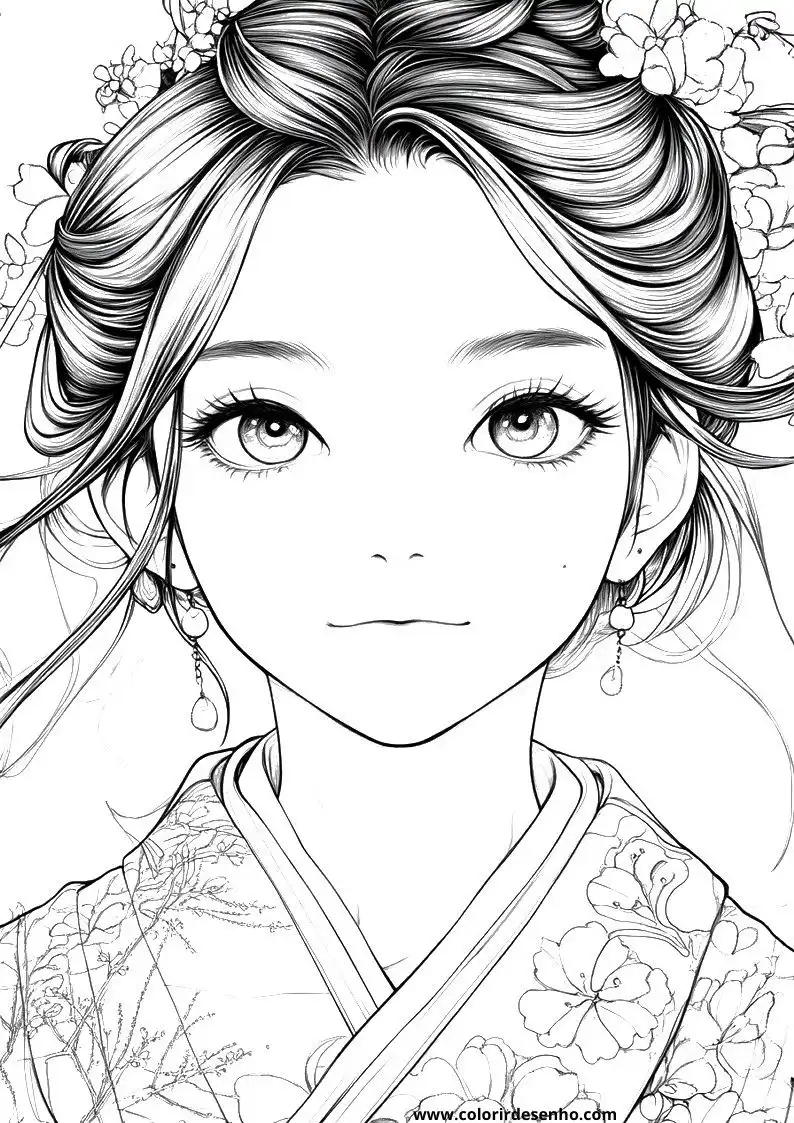 Printable Anime Coloring Pages 12