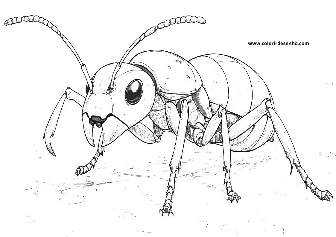 Printable Ant Coloring Pages 1