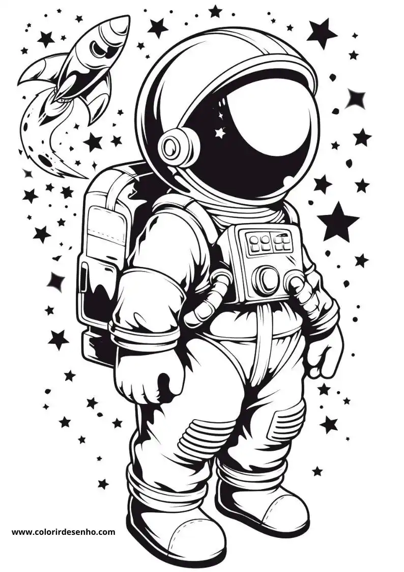 Printable Astronaut Coloring Pages 1