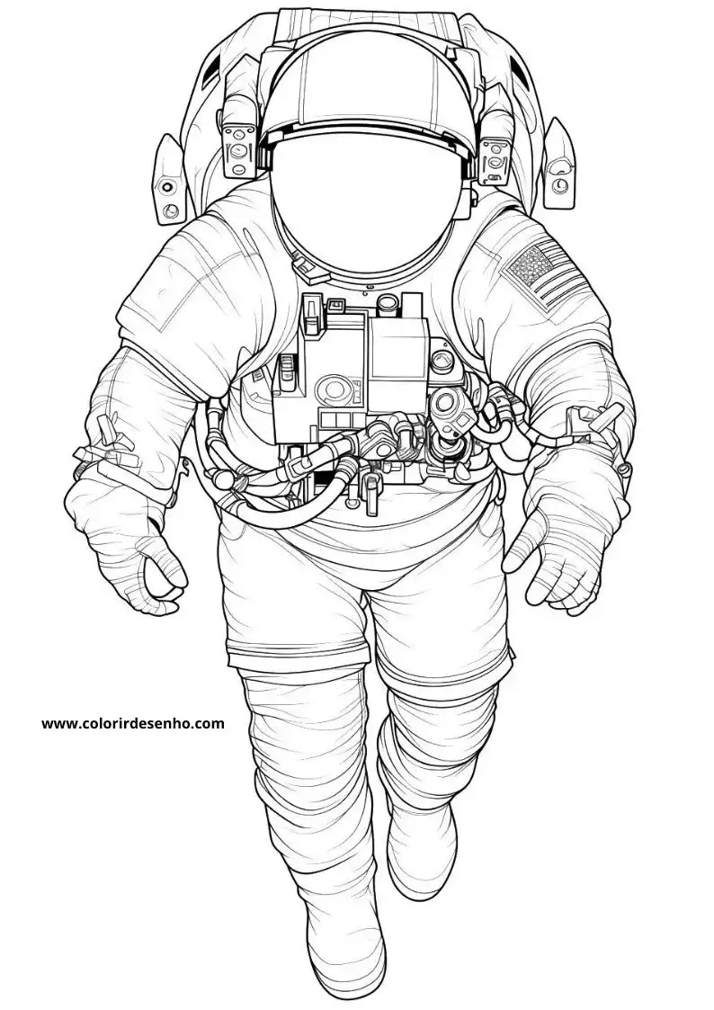 Printable Astronaut Coloring Pages 11
