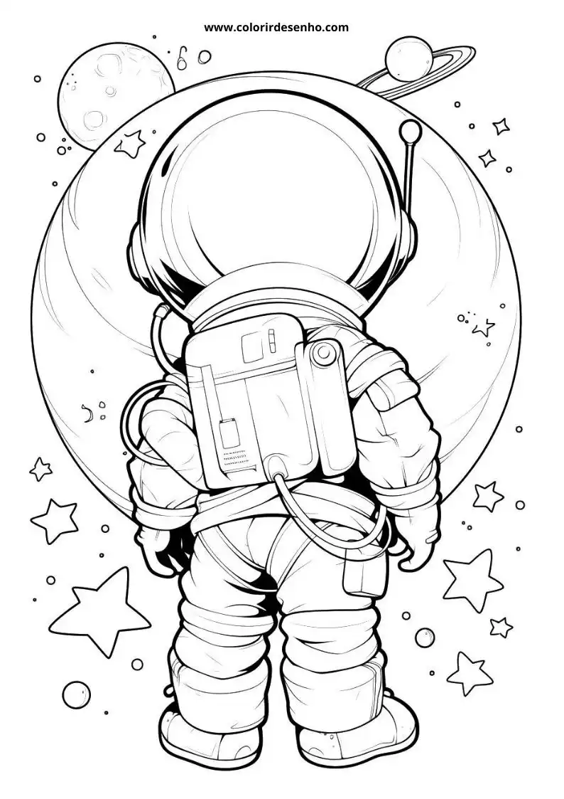 Printable Astronaut Coloring Pages 2