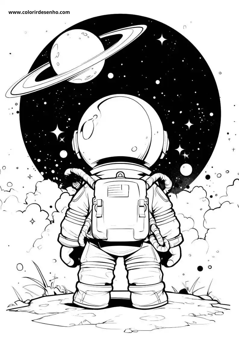 Printable Astronaut Coloring Pages 3