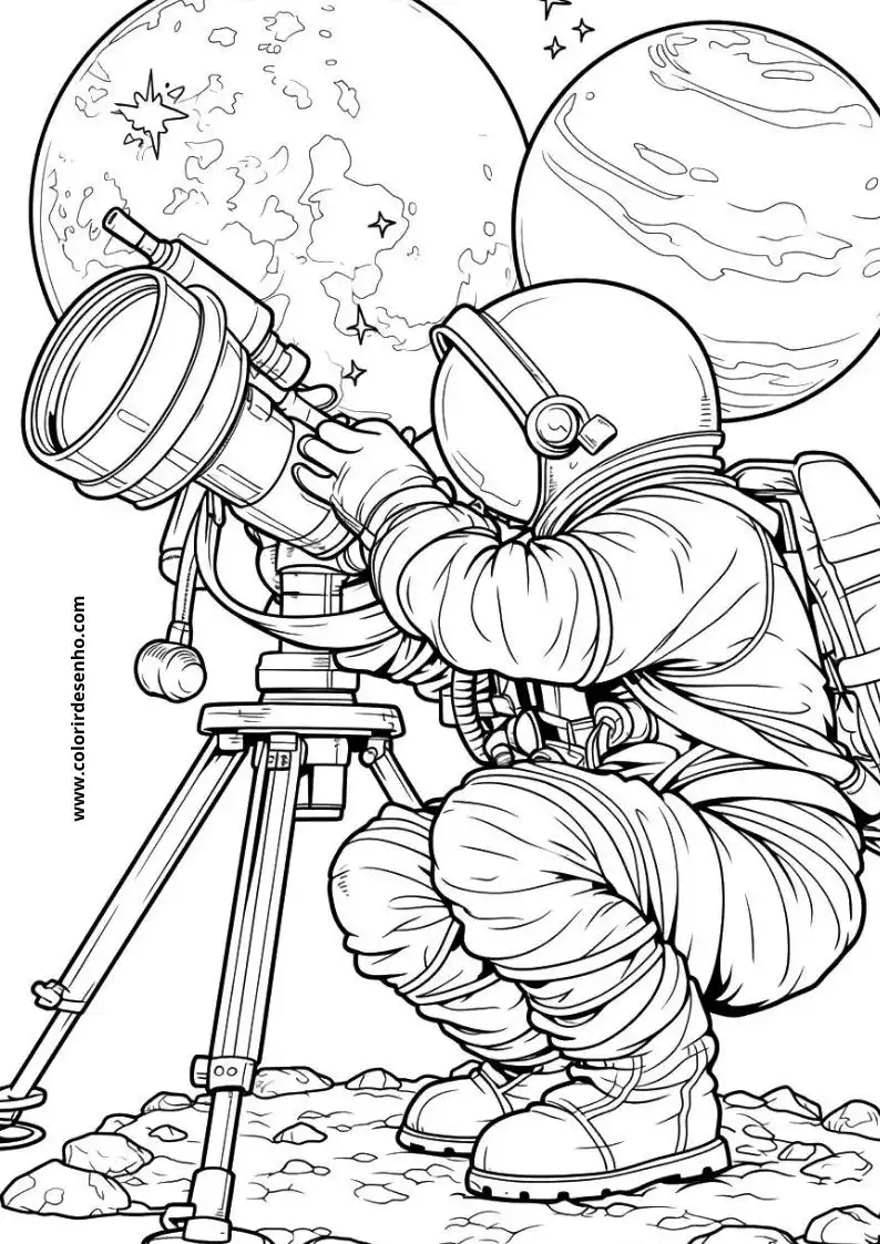 Printable Astronaut Coloring Pages 9
