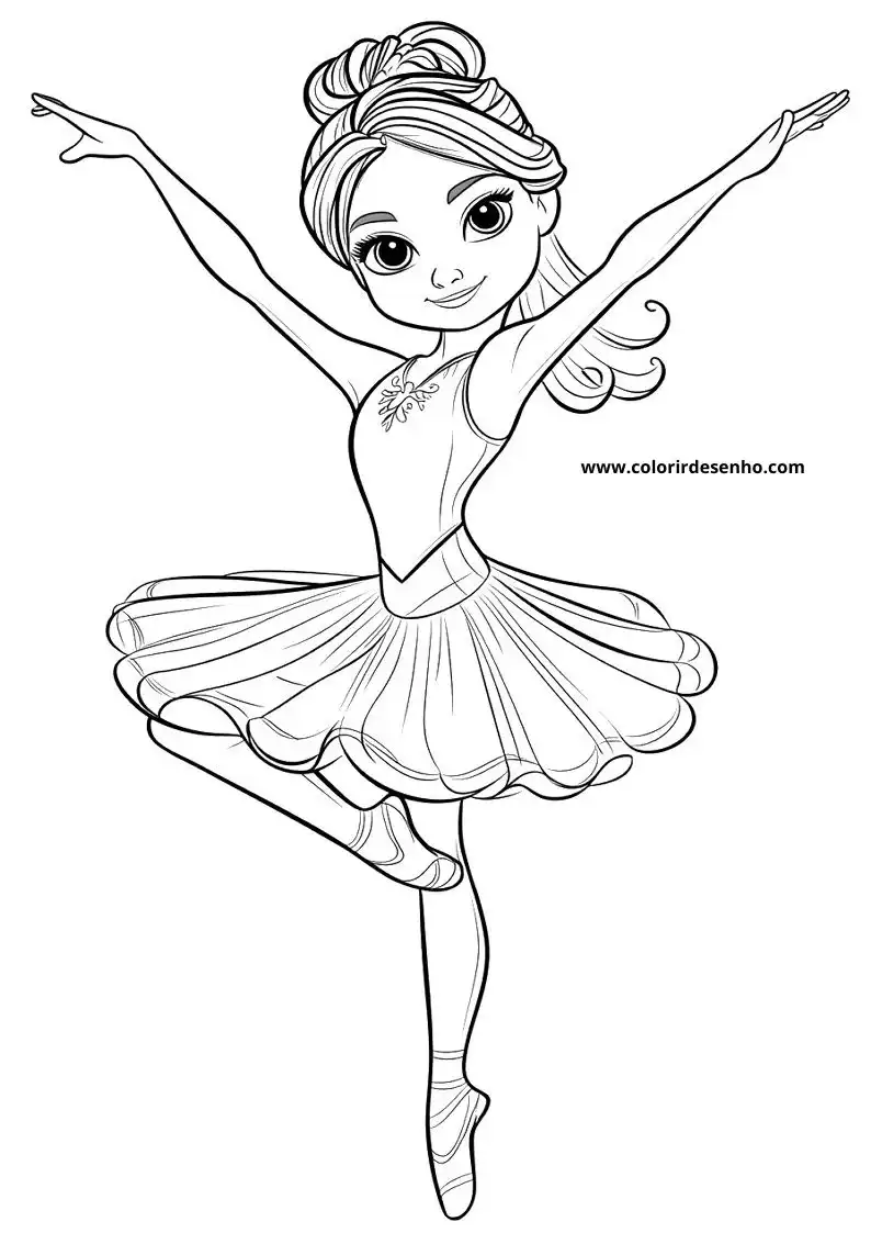 Printable Ballerina Coloring Pages 3