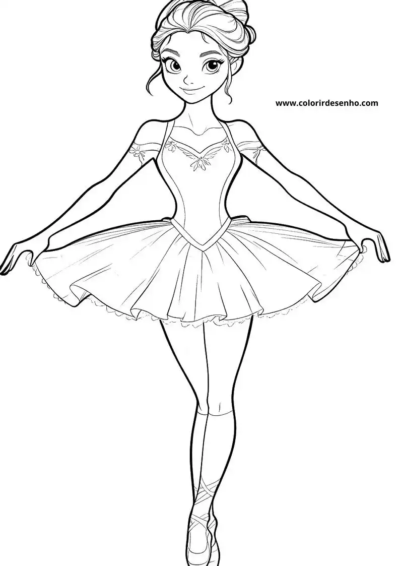 Printable Ballerina Coloring Pages 4