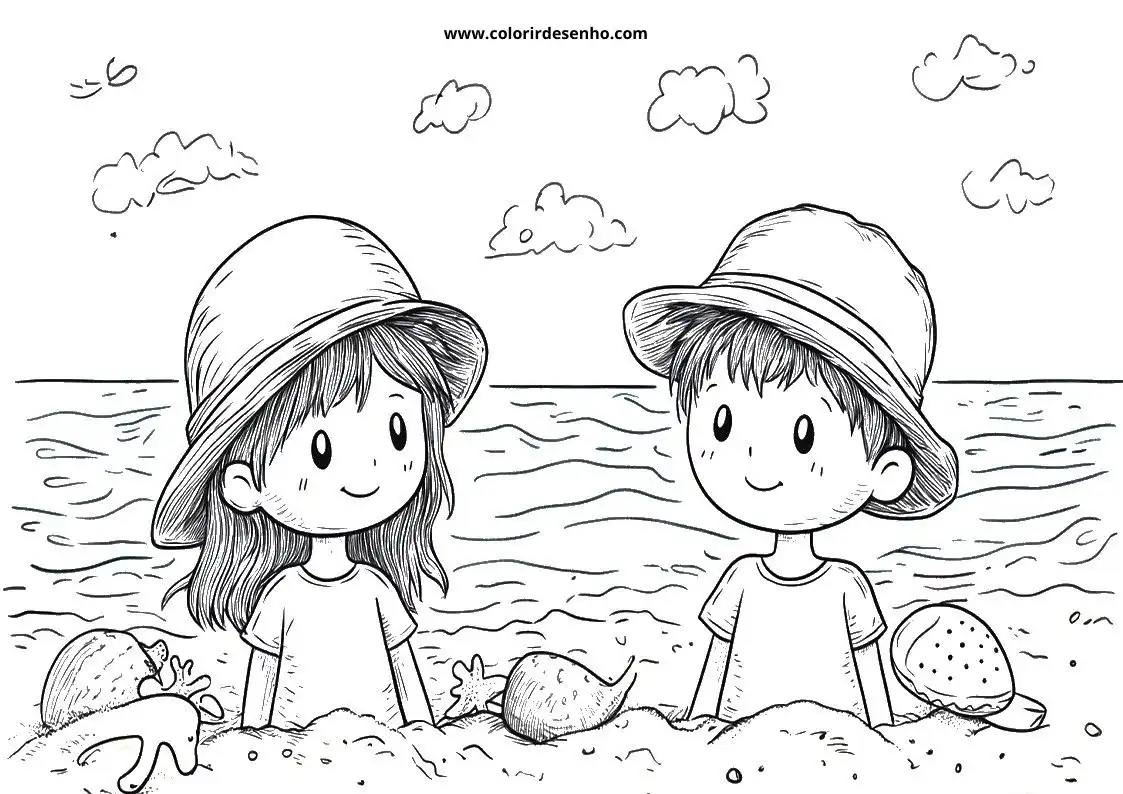 Printable Beach Coloring Pages 2
