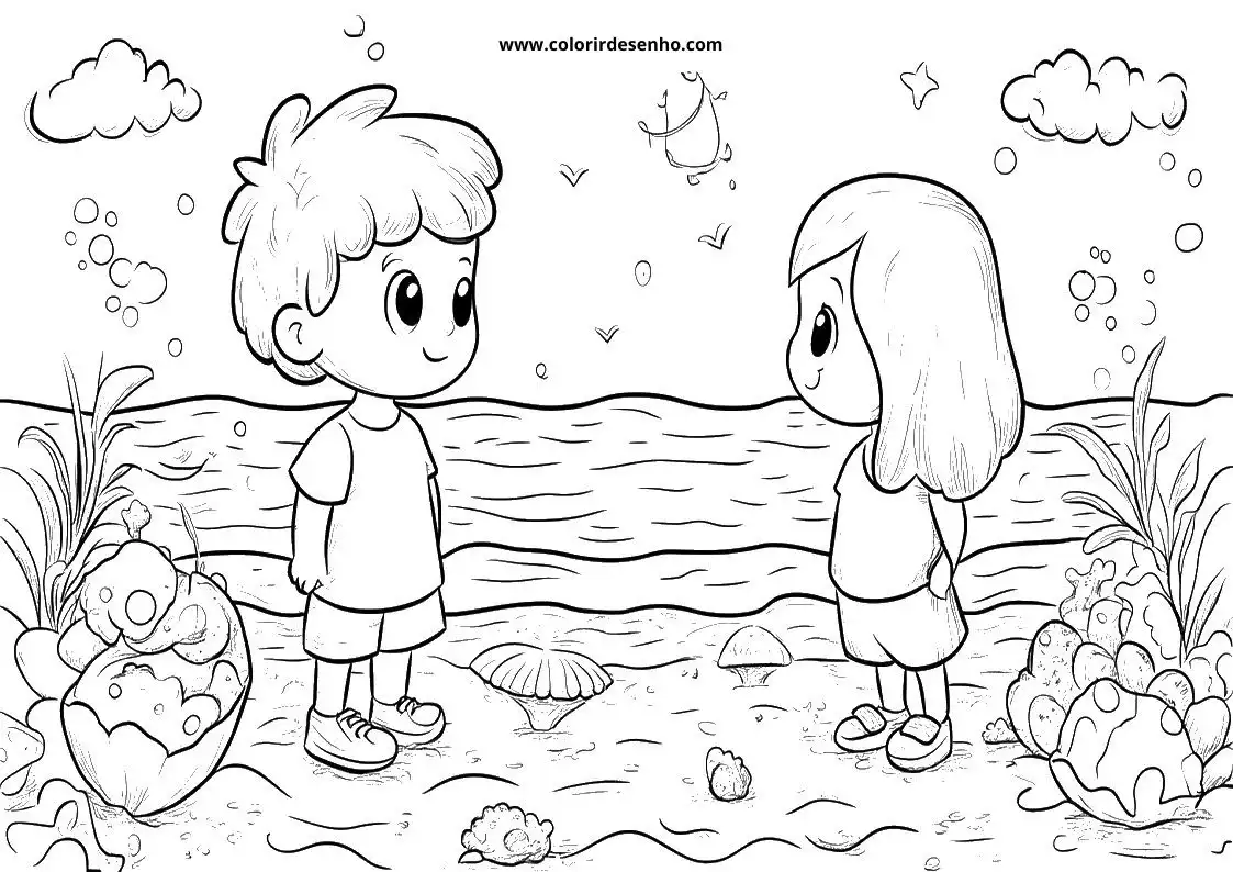Printable Beach Coloring Pages 4