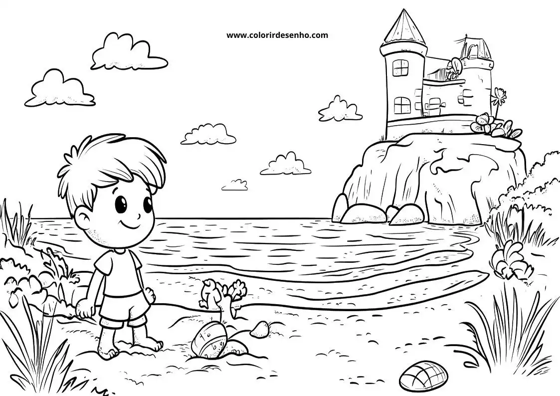 Printable Beach Coloring Pages 5