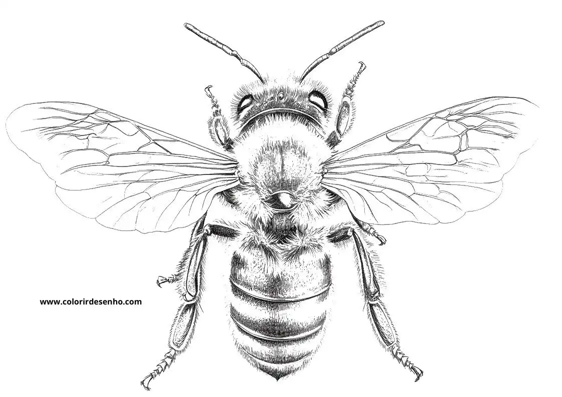 Printable Bee Coloring Pages 1