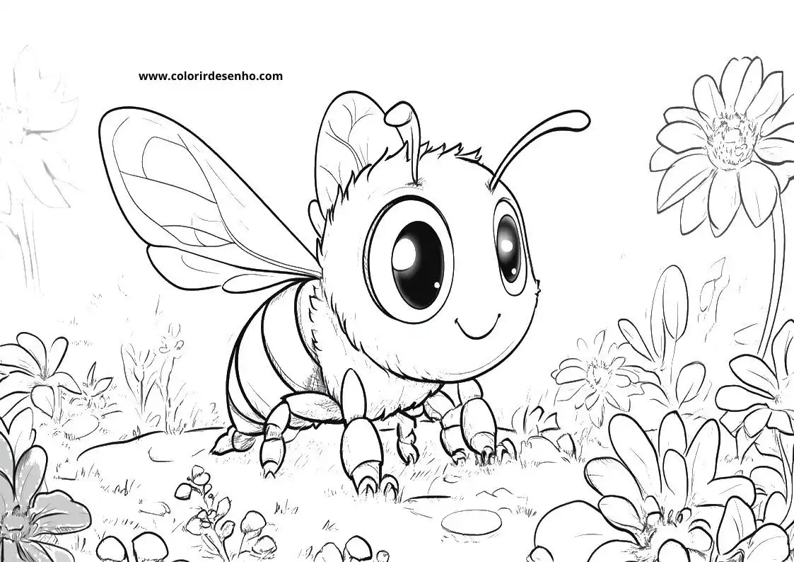 Printable Bee Coloring Pages 10