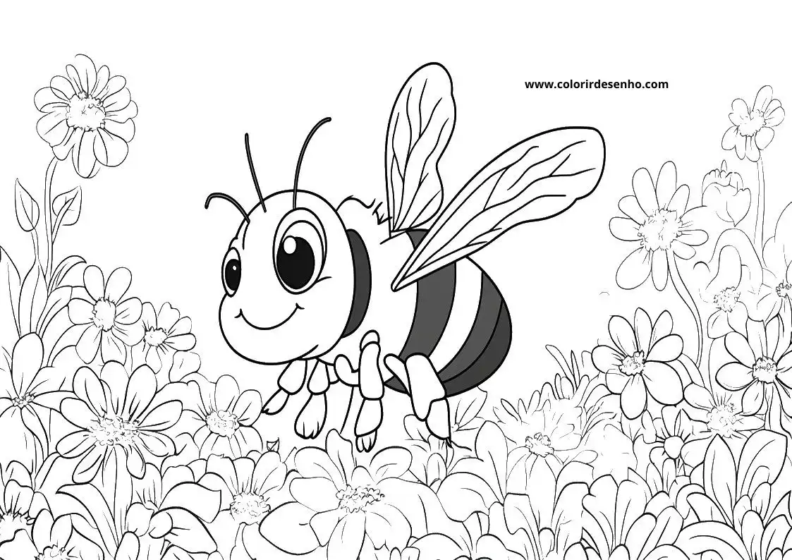 Printable Bee Coloring Pages 11