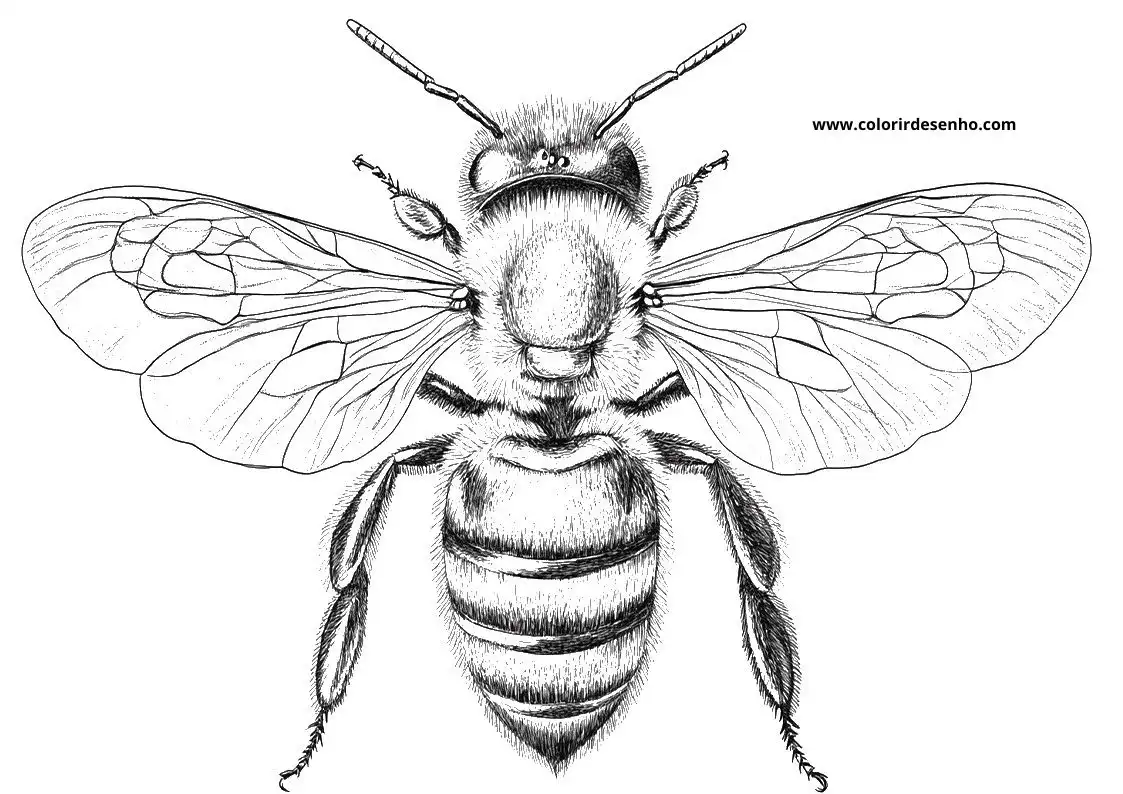 Printable Bee Coloring Pages 2