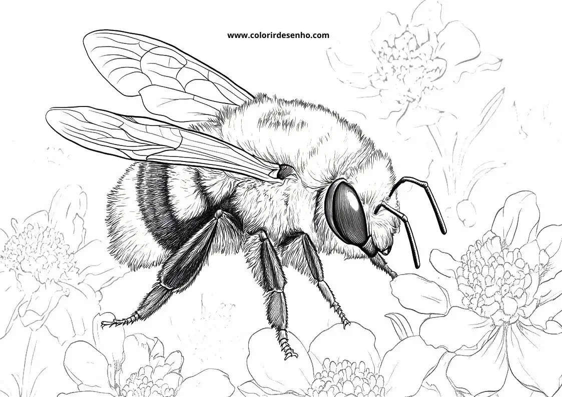 Printable Bee Coloring Pages 3
