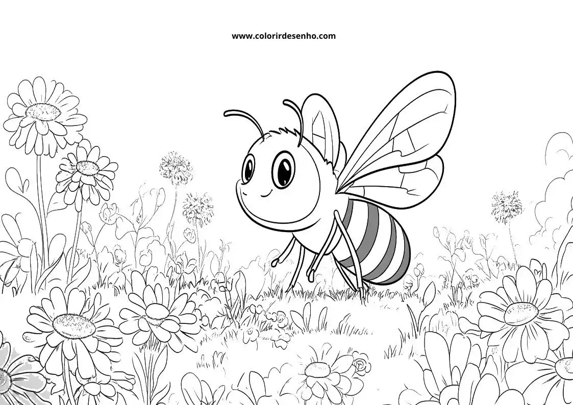 Printable Bee Coloring Pages 5