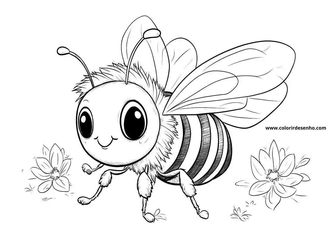 Printable Bee Coloring Pages 6