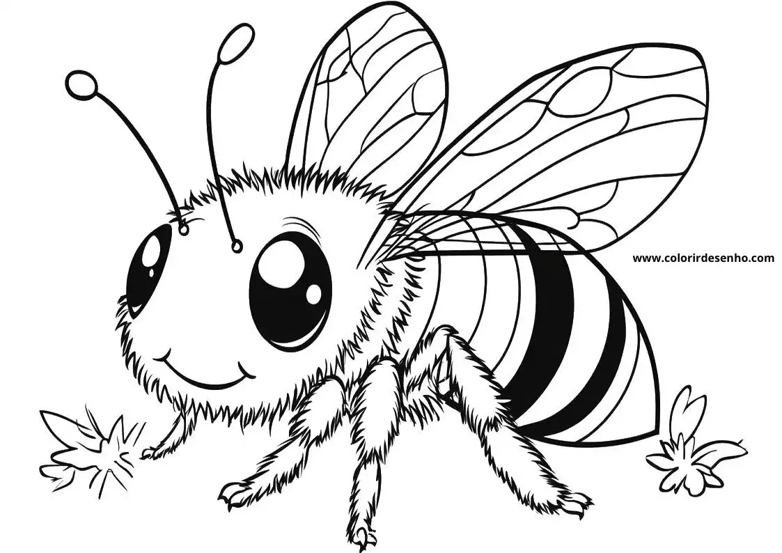 Printable Bee Coloring Pages 7