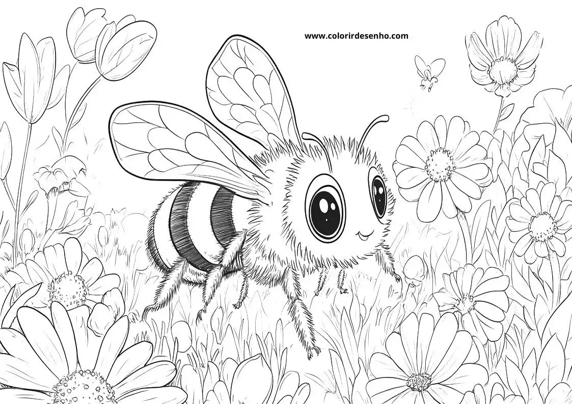 Printable Bee Coloring Pages 9