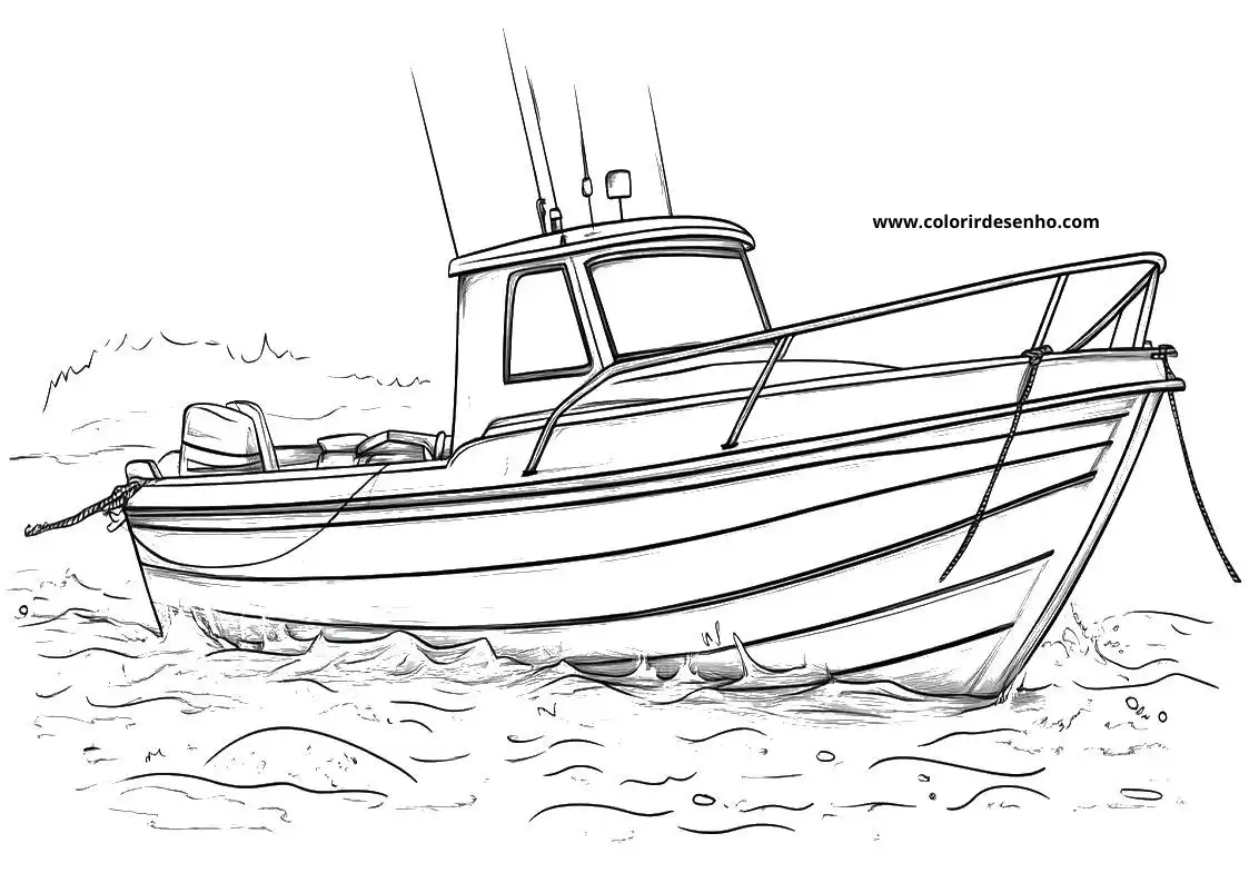 Printable Boat Coloring Pages 1