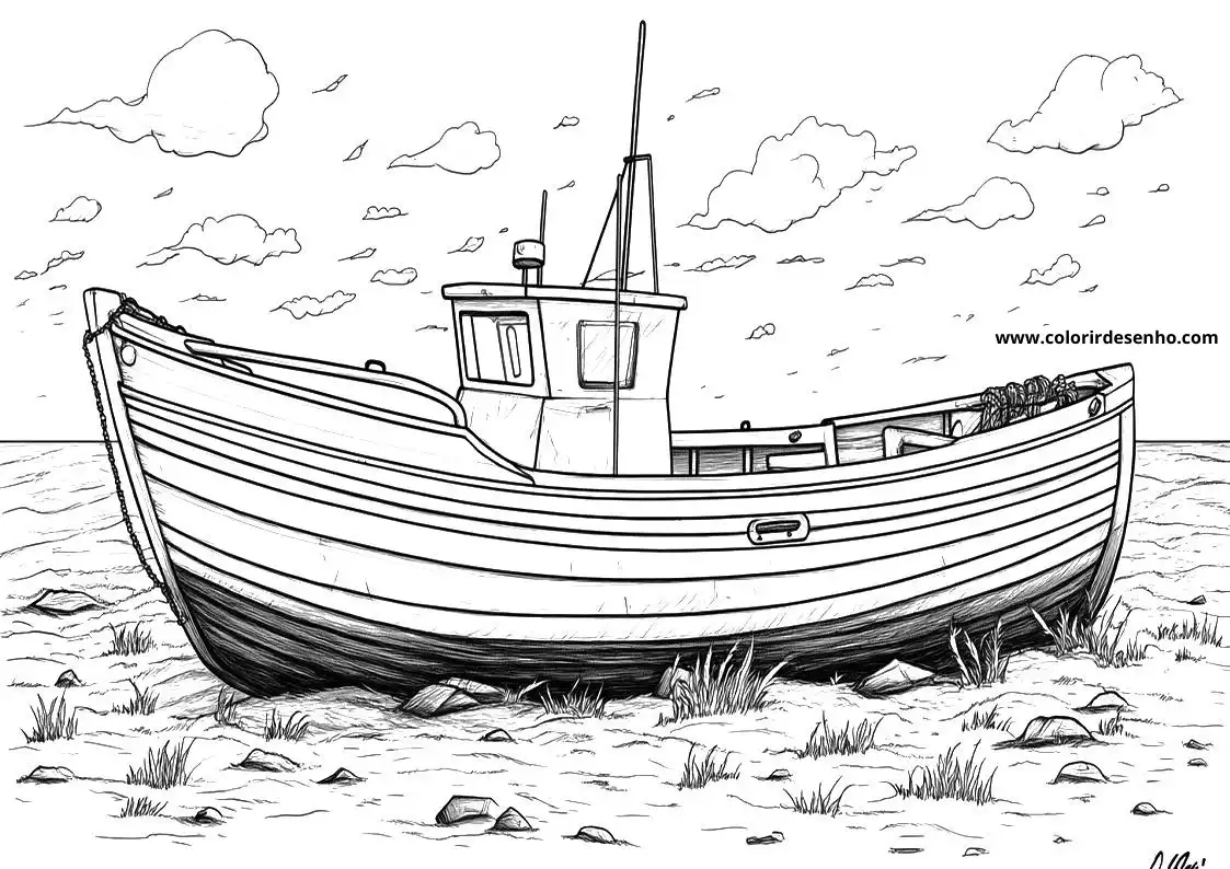 Printable Boat Coloring Pages 14