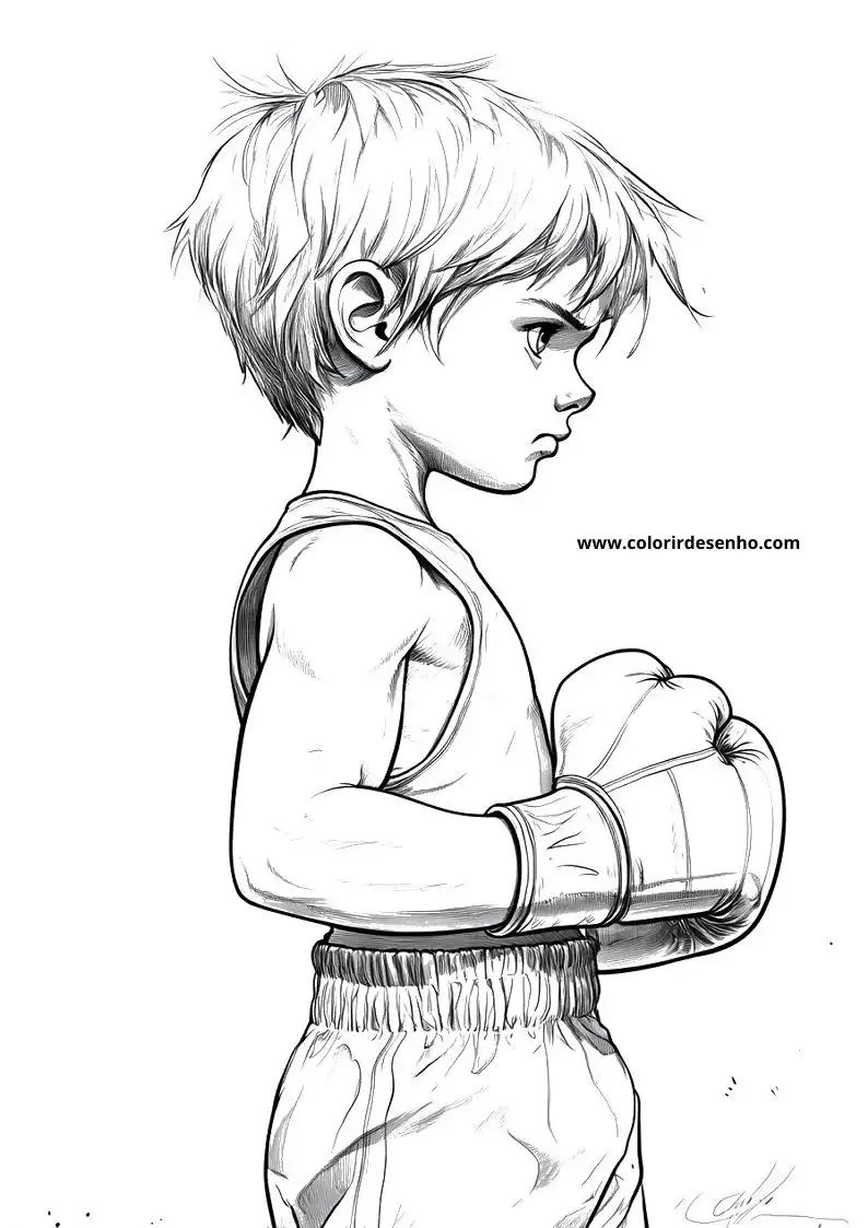 Printable Boxing Coloring Pages 5