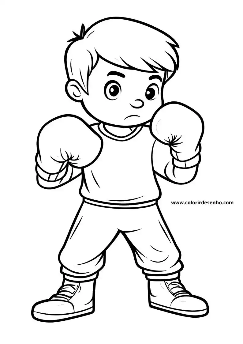 Printable Boxing Coloring Pages 6