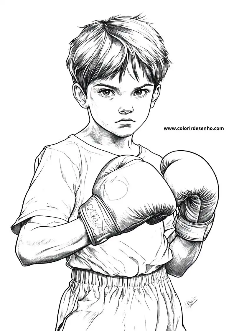 Printable Boxing Coloring Pages 7