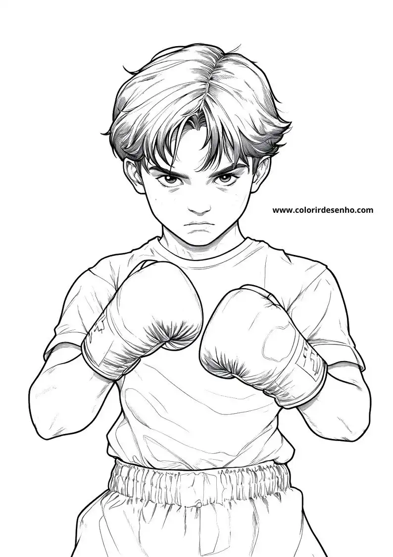 Printable Boxing Coloring Pages 8