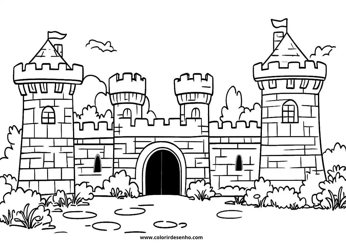 Printable Castle Coloring Pages 14