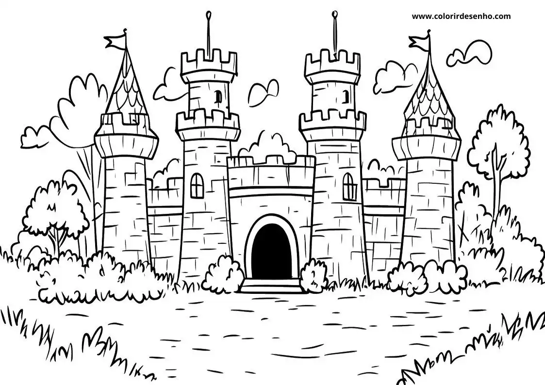Printable Castle Coloring Pages 3