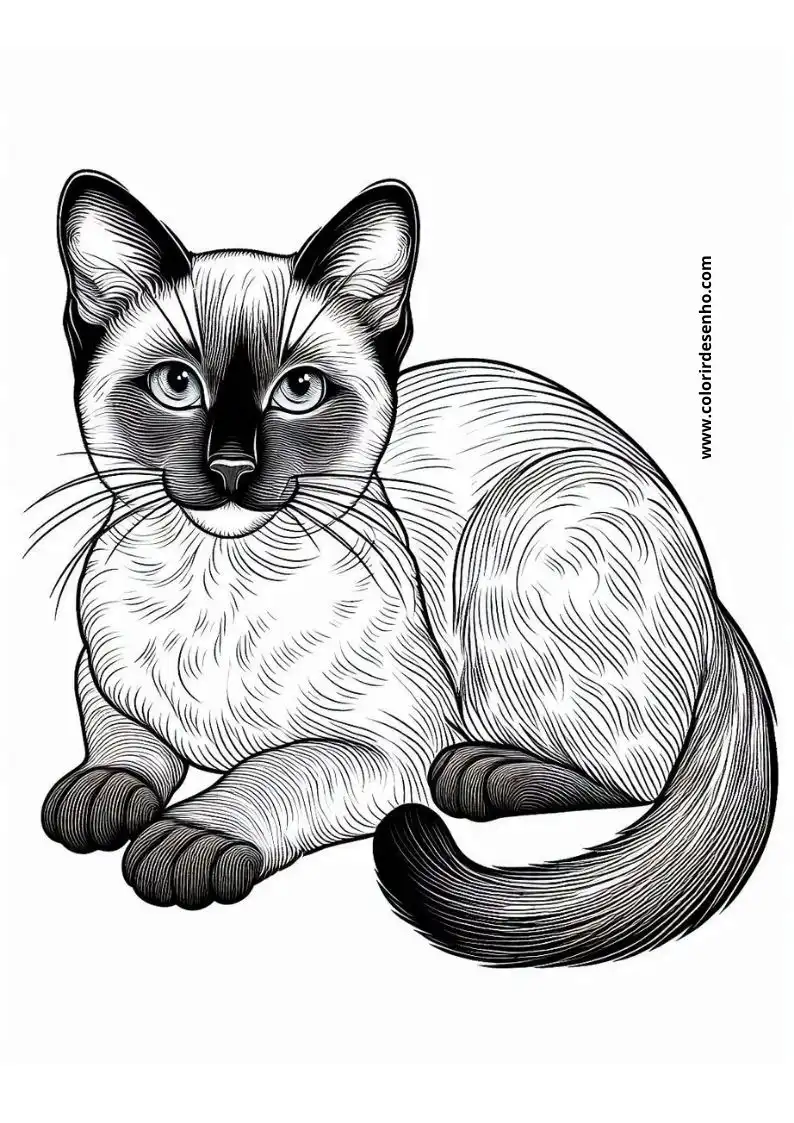 Printable Cats and kittens Coloring Pages 2