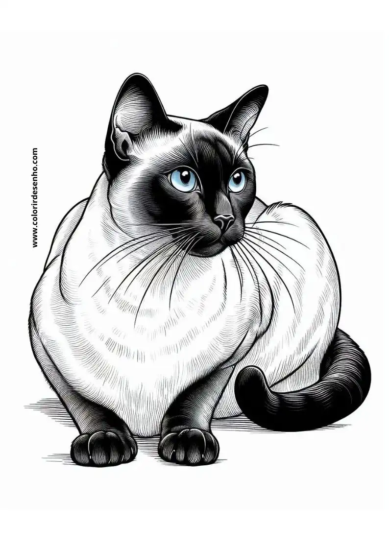 Printable Cats and kittens Coloring Pages 4