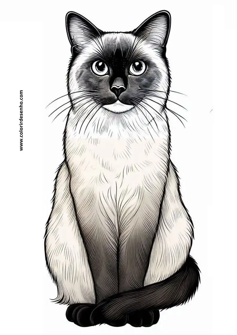 Printable Cats and kittens Coloring Pages 6