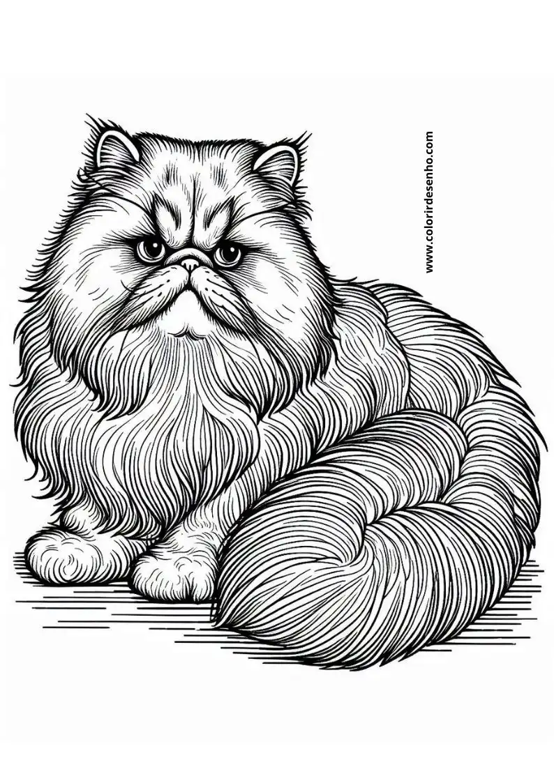 Printable Cats and kittens Coloring Pages 9
