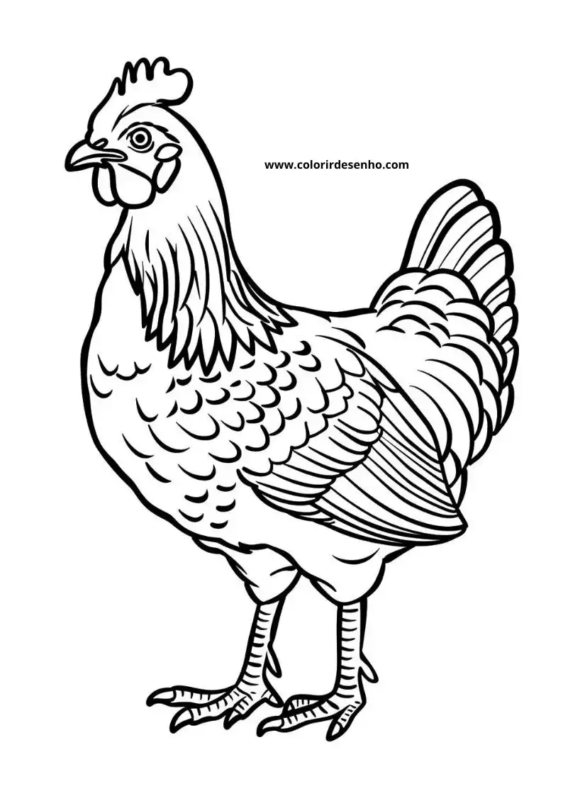 Printable Chicken Coloring Pages 5