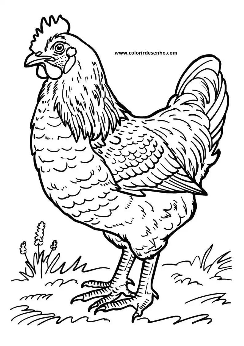 Printable Chicken Coloring Pages 9