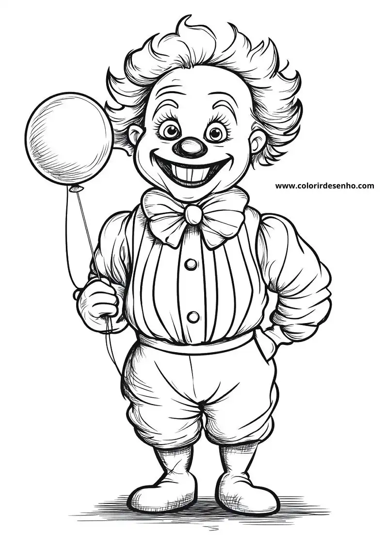 Printable Clown Coloring Pages 12