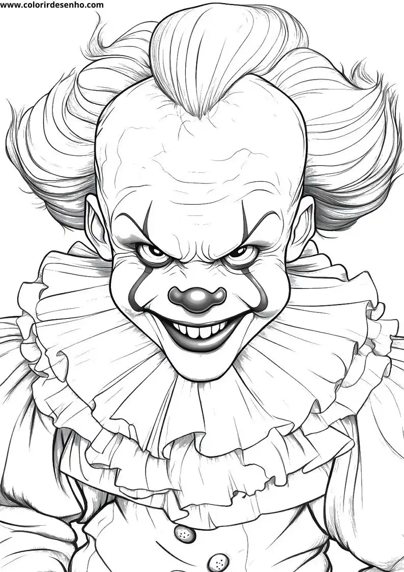 Printable Clown Coloring Pages 19