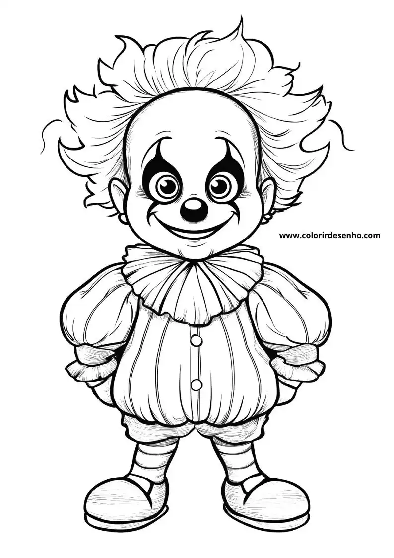 Printable Clown Coloring Pages 21