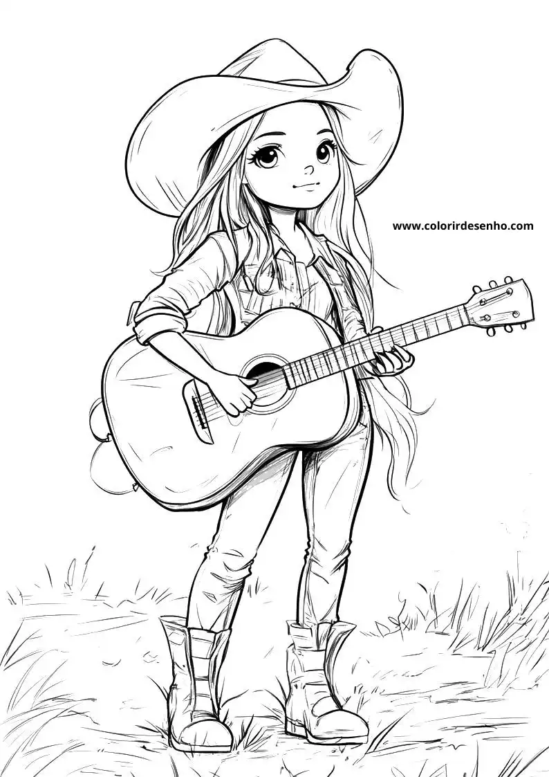 Printable Country Music Coloring Pages 14