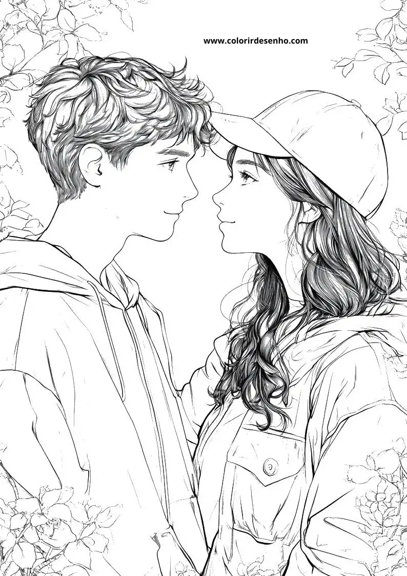 Printable Couples Coloring Pages 10
