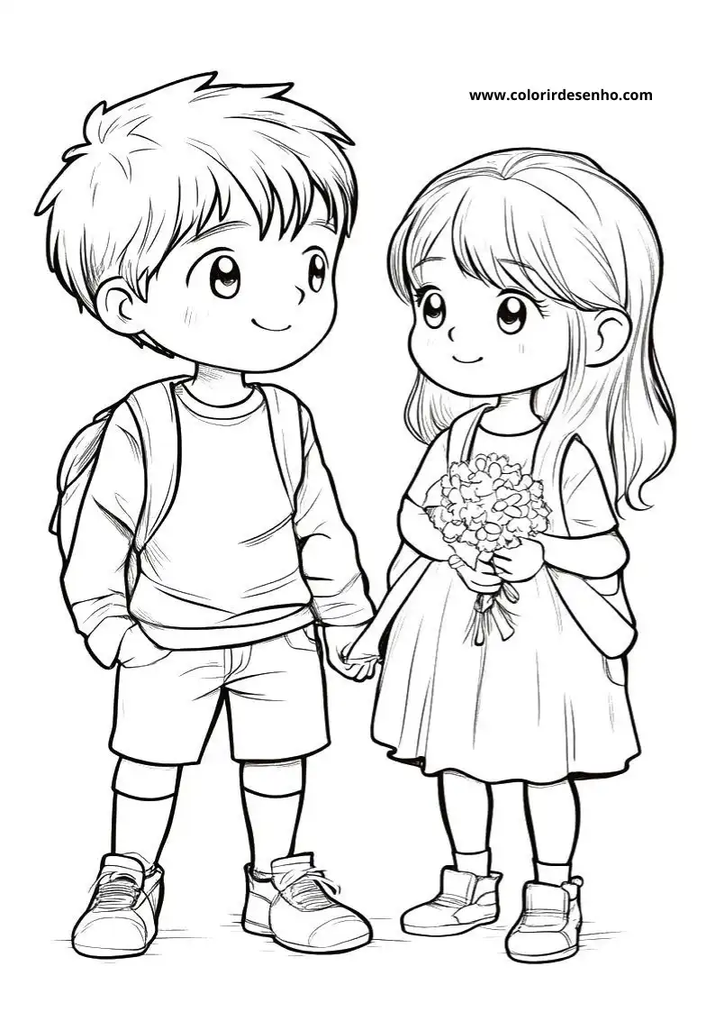 Printable Couples Coloring Pages 7