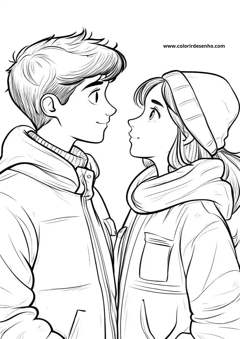 Printable Couples Coloring Pages 8